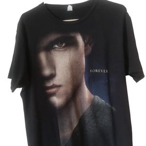 2012 Twilight Breaking Dawn Big Face Jacob Black T Shirt L